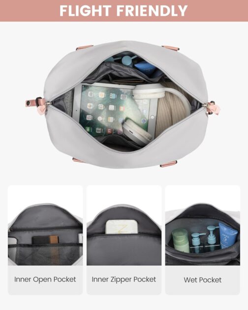 LOVEVOOK Travel Bag Women's Sports Bag Hand Luggage Bag Weekender Bag Swimming Bag Waterproof Travel Bag Duffle Bag Fitness Bag Women Hospital Bag for Travel Gym Aeroplane – Bild 4