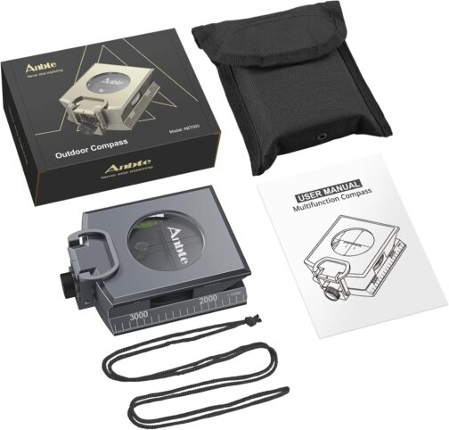Anbte Kompass Militär mit Klinometer Professioneller Marschkompass IP65 Compass mit Tragetasche Wasserdicht Navigation Compass für Jagd Camping Wandern Outdoor-Aktivitäten – Bild 6