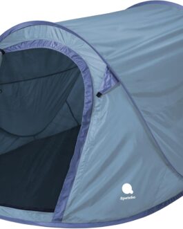 Pop Up Tent for 2-3 People in Blue, Green or Silver – Trekking and Camping Instant Tent – Automatic Instant Tent Single Handed Tent Tent Includes Pegs + Tension Ropes Waterproof