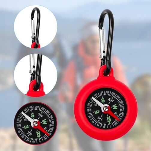HAPPOW Pack of 6 Children's Compass, Mini Compass, Compass Keyring, High Precision Pocket Compass, Wear-Resistant and Drop-Proof, for Camping, Hiking, Fishing, Cycling Equipment (6 Colours) – Bild 3