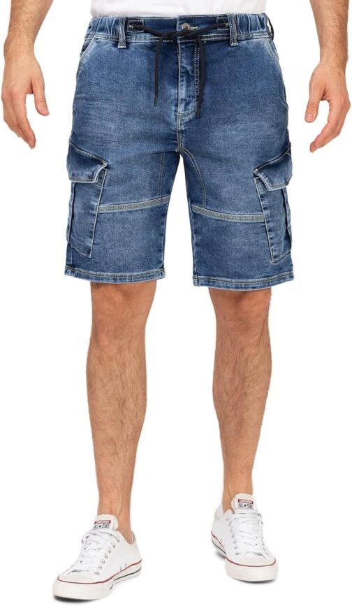 Sublevel LSL-502 Men's Cargo Jeans Shorts Bermuda Shorts with Side Pockets – Bild 2