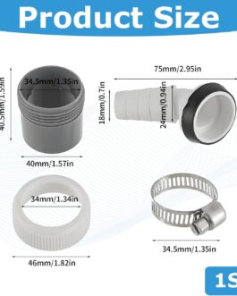 Washing Machine Drain Adapter, Washing Machine Connection, Washing Machine Connection Adapter, Washing Machine Drain 1 1/4 Inch Washing Machine Connection, for Pipe Diameter 40 mm, Input Diameter 18