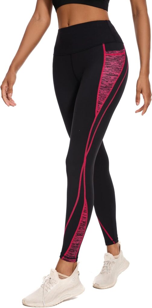 Rexspek Women's Sports Leggings with Pocket, Sports Trousers Women's High Waist Running Trousers Women's Long Fitness Trousers – Bild 6