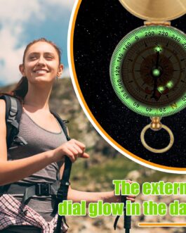 Children’s Compass, Outdoor Pocket Compass, Portable Compass, Hiking Compass with Fluorescence, Clamshell Compass, Waterproof Compass for Outdoor Activities, Hiking, Climbing