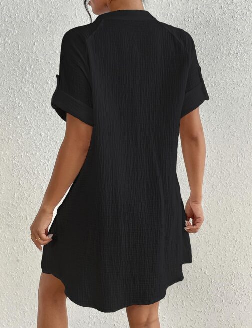 Bsubseach Cover Ups for Swimwear Women Short Sleeve Swimsuit Coverup with Pockets – Bild 4