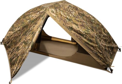 FREE SOLDIER Campingzelt Outdoor Ultraleichtes Einmannzelt In Camouflage, Outdoor-Camping,1 Person Zelt Abenteuer angelzelt einfach aufzubauen und zu tragen moskitoschutz,Wasserdicht
