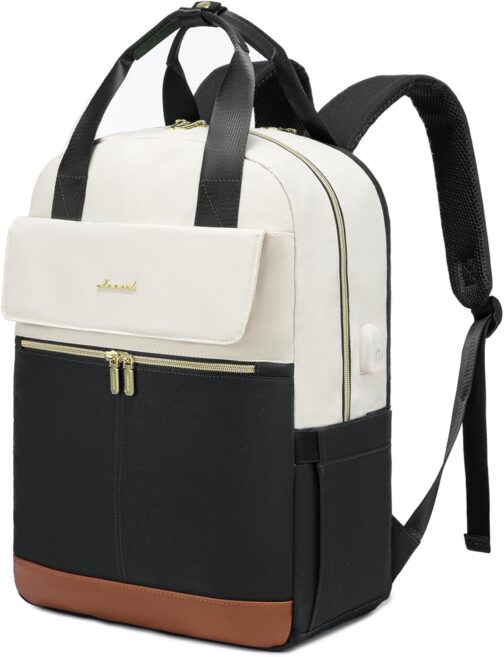 LOVEVOOK Backpack Women's Laptop School Backpack Teenager Girls with Laptop Compartment Travel Backpack Work Bag Daypack Waterproof School Bag Backpack Women Elegant for University Travel Office,