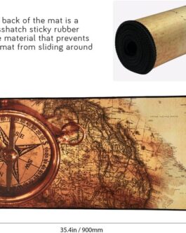 Cmhoo XXL Professional Large Mouse Pad and Computer Game Mouse Pad 90 x 40 x 0.2.5 cm Compass