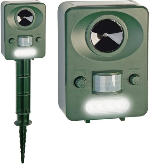 Exbuster Animal Repellent: Ultrasonic Solar USB Animal Deterrent with Flash Light and PIR Sensor, IP44 (Acoustic Motion Sensor, Cat Scares, Devices) – Bild 2