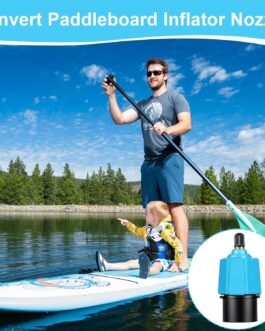 Sup Adapter for Compressor, Sup Pump Adapter with 4 Pieces Gas Nozzle, Inflatable, Portable Sup Valve Adapter for Paddleboards, Inflatable Boats, Kayaks, Stand Up Paddleboards, Swimming Rings
