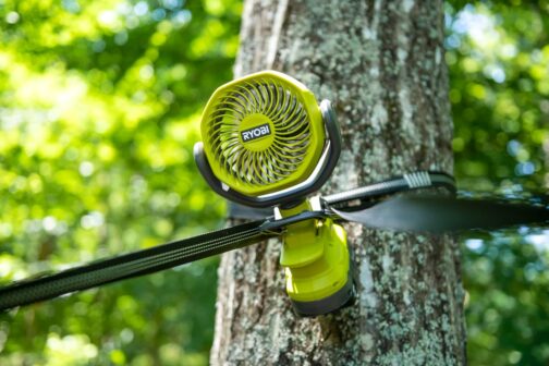 RYOBI 18 V Battery Clip Fan RCF18-0 (Compact and Portable Battery Fan, Rubberised Mounting Clip, 2-Level Adjustment, Drum Diameter (cm) 10, without Battery & Charger in Box), Green – Bild 3
