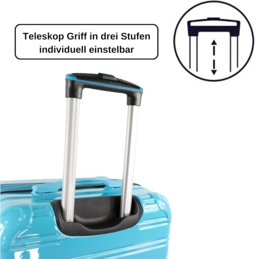 Blade Suitcase Set 3 Pieces Expandable - Hard Shell Suitcase Trolleys - Lightweight Trolley Suitcase Hand Luggage Made of ABS + PC with TSA Lock - 4 Spinner Wheels Suitcase - Set of 3 Travel – Bild 6