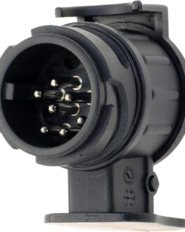 Valonic Trailer Adaptor – 13-Pin to 7-Pin Car to Trailer – for Cars and Lorries – Short, Black, Towing Hitch Adaptor