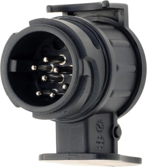 Valonic Trailer Adaptor - 13-Pin to 7-Pin Car to Trailer - for Cars and Lorries - Short, Black, Towing Hitch Adaptor – Bild 2