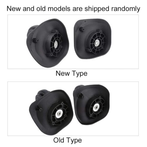 1 Pair of Luggage Swivel Wheels PVC Suitcase Replacement Wheels Wheel Attachments Silent Wear Pulley for Luggage Suitcase Trolley, black – Bild 5