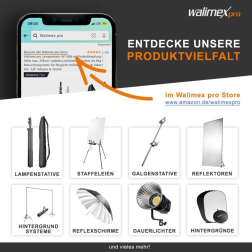 Walimex pro Newcomer 100 II Studio Flash, LED Studio Light with Radio, Studio Lamp with High Light Output, Studio Flash with Overheating Protection, Ideal for Photo Studio – Bild 6
