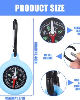 Compass Children, Pack of 9 Key Holders with Compass and Carabiner, Portable Mini Compass, Outdoor Bushcraft Compass, Key Ring for Camping and Outdoor Activities, Gifts Children’s Compass