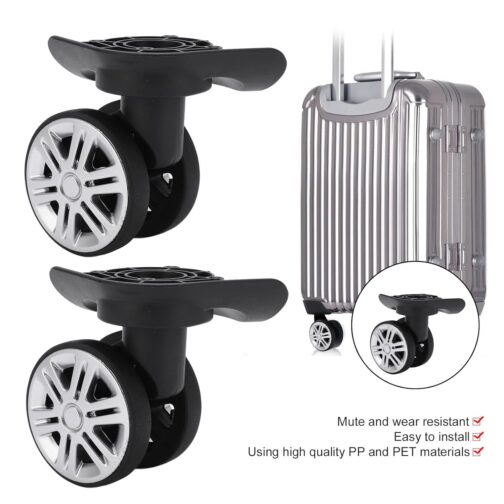 HUSHUI Luggage Swivel Wheels, Luggage Spare Wheel, Travel Suitcase Swivel Castors, Mute Double Row Wheels Luggage, Suitcase Replacement and Repair – Bild 5