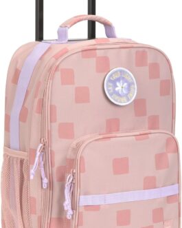 LÄSSIG Children’s Suitcase Trolley Travel Suitcase with Telescopic Rod and Wheels for Children Hand Luggage / Trolley, Pattern Party Rose, Children’s trolley