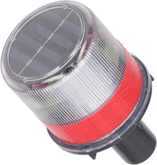 Asixxsix Solar Strobe Warning Light, 0.3W Beacon Light, Waterproof Beacon Flash Light, 360 Degree Flashing Barricade Light, Safety Flashing Light for Construction, Traffic, Crane Tower – Bild 6