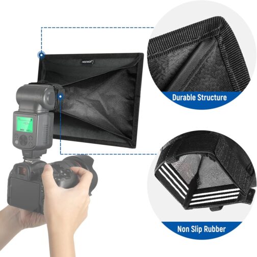 NEEWER Flash Diffuser Light Softbox 11 x 8 Inches Universal, Foldable with Storage Bag Compatible with Canon Nikon Sony Godox Yongnuo NEEWER Speedlight – Bild 6