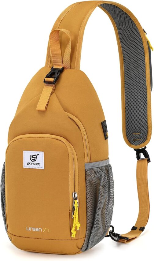 SKYSPER Chest Bag Shoulder Bag Men's Sling Bag Small Crossbody Bags Men Women Lightweight Shoulder Bag Hiking Outdoor Travel