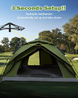 Night Cat Tent 2 3 4 Person Waterproof Lightweight Pop-Up Tent Awning Tent Easy to Set up and Carry for Hiking