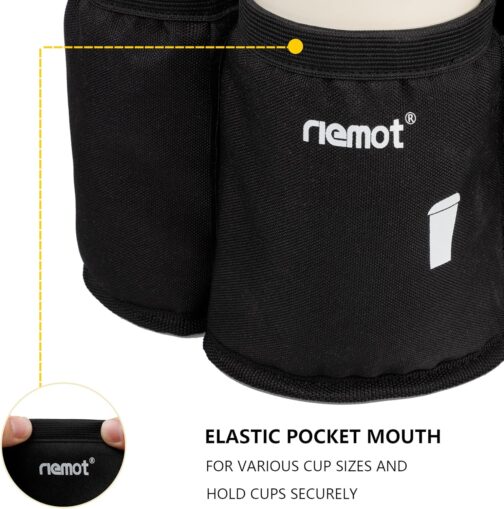 riemot Suitcase Drink Holder for Coffee Drinking Cup Bottle Holder Luggage Cup Holder Additional Bag - Foldable Practical Travel Accessory Accessory for Travellers, Flight Attendants, General – Bild 3