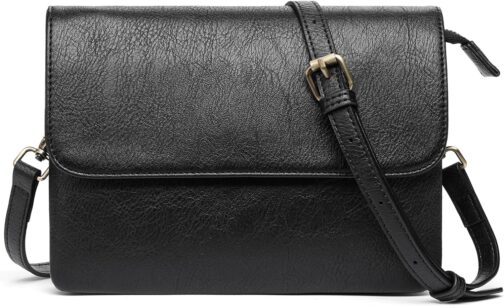 GAEKEAO Women's Shoulder Bag, Crossbody Bag, Purse, Handbag, Women's Shoulder Bag, with Card Slots, Adjustable, Removable Shoulder Strap for Women, Type 1-black, M