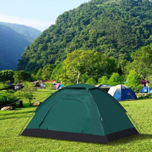CLIPOP Pop Up Tent Waterproof Lightweight Single-Layer Spring Camping Tent for 3-4 People, Easy Set Up - for Beach, Hiking, Festival, Outdoor Use – Bild 7