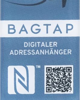Bagtap – PVC – Digital Luggage and Travel Tag, PVC (polyvinyl chloride) light blue