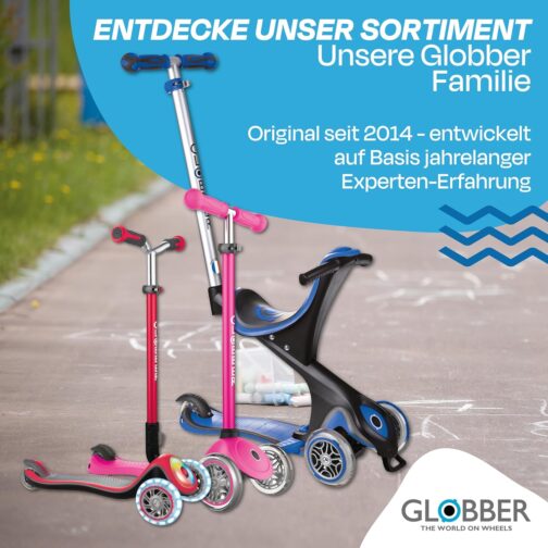 GLOBBER Elite Scooter - Scooter Children from 3 Years - Scooter 120/80 mm - ABEC 5, 3-Wheel - Height Adjustable - LED Wheels – Bild 8