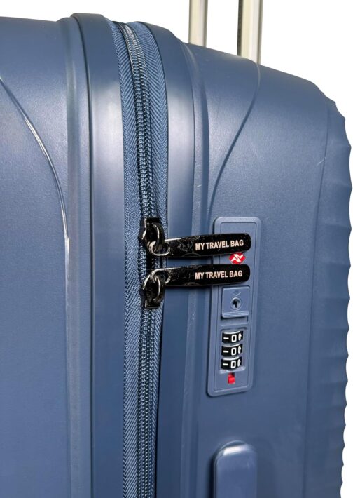 MY TRAVEL BAG Hard Shell Suitcase Trolley Bag Travel Suitcase Polypropylene (Hand Luggage Medium Large Set) 360° Twin Wheels, Pink, Hard shell case with 360° double wheels – Bild 4