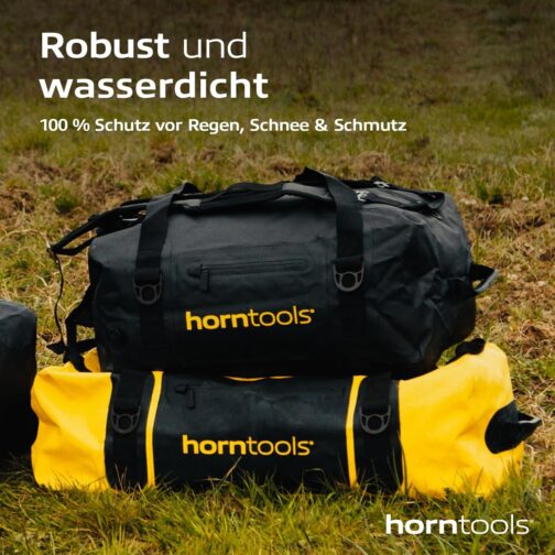 horntools Expedition Bag - 40/60/90 Litres, Waterproof Bag, Duffle Bag, Travel Bag, Sports Bag, Gear Bag, Various Sizes, Portable as Backpack or Carry On, black – Bild 2