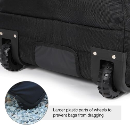 REDCAMP Foldable Duffle Bag with Wheels, Waterproof Extra Large Travel Duffle Bag Luggage with Wheels for Travel, Dark black-120l, With wheels – Bild 4