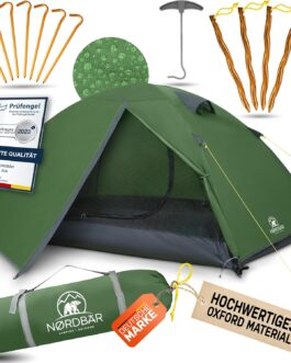 NORDBÄR® Ultralight and Waterproof Tent for 1-2 or 3-4 People Outdoor Tent for Camping, Trekking or Festival Trekking Tent, Camping Tent, Hiking Tent