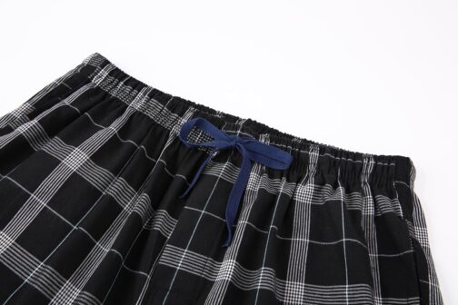 Jveyvth Men's Short Pyjama Bottoms, Checked Pyjama Bottoms, Pack of 3 with Side Pockets and Elastic Waistband – Bild 6