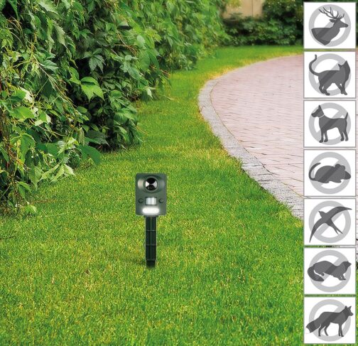 Exbuster Animal Repellent: Ultrasonic Solar USB Animal Deterrent with Flash Light and PIR Sensor, IP44 (Acoustic Motion Sensor, Cat Scares, Devices) – Bild 5