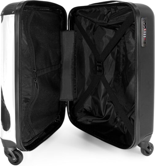 NoBoringSuitcases.com® Suitcase Hand Luggage Trolley Trolley Suitcase Small Travel Suitcase with 4 Wheels - Dog - Sign - Text - Animals - 55 x 35 x 20 cm - Photo Case - Cabin Case - Board Luggage, dog – Bild 4