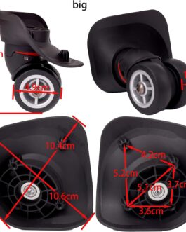 itdegno 2 x Universal Luggage Suitcase Replacement Wheel Wheel Axles Travel Suitcase Swivel Wheels Trolley Replacement Wheels OD 49 mm