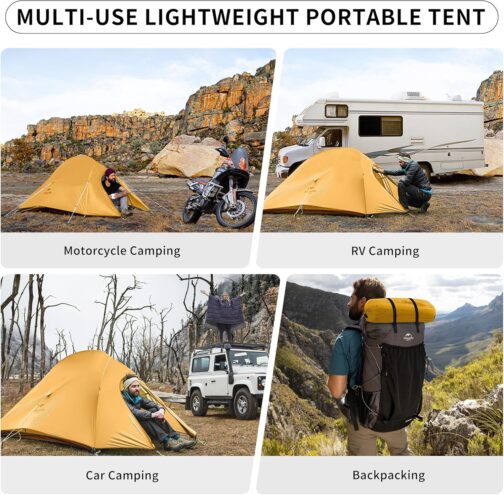 Naturehike Cloud Up 2 Camping Tent Ultralight Tent 2 People 3-4 Season Waterproof Tent for Backpack Hiking – Bild 5