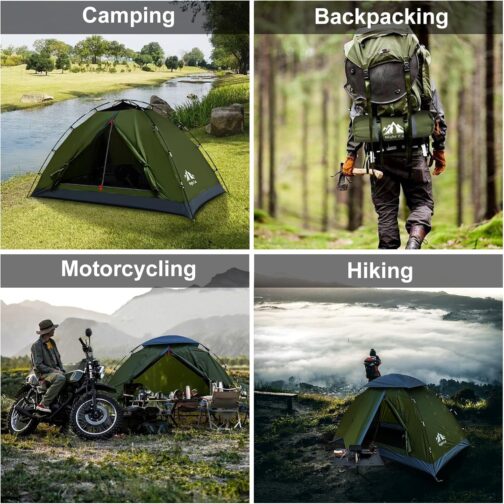 Night Cat Camping Tent for 1–2 Person, Man Waterproof Backpack Tents, Easy Setup, Lightweight for Backyard, Hiking – Bild 7