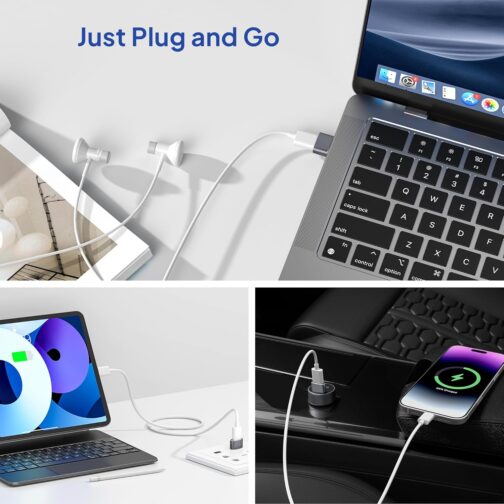 Elebase iPhone 16 Pro Charger Adapter, USB to USB C Adapter 4 Pack, Type C Female to A Male Charger Power Supply for iPhone 15 14 Pro Max, Samsung Galaxy Z Fold Flip 6, S25 S24 S23, iPad 10 Air 5 Mini – Bild 6
