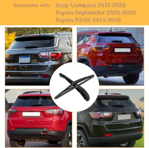 Rear Windscreen Wiper Compatible with Jeep Compass 2017-2022, for Toyota Rav4 2013-2018, Rear Windscreen Wiper for Toyota Highlander 2020-2021, Car Rear Windscreen Wiper (for compass 2017-2022) – Bild 3