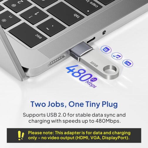 Elebase iPhone 16 Pro Charger Adapter, USB to USB C Adapter 4 Pack, Type C Female to A Male Charger Power Supply for iPhone 15 14 Pro Max, Samsung Galaxy Z Fold Flip 6, S25 S24 S23, iPad 10 Air 5 Mini – Bild 5