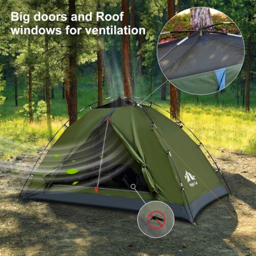 Night Cat Camping Tent for 1–2 Person, Man Waterproof Backpack Tents, Easy Setup, Lightweight for Backyard, Hiking – Bild 6