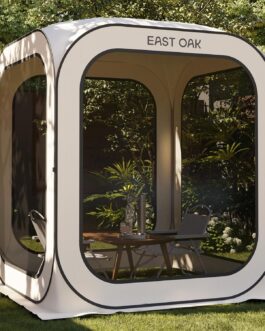 EAST OAK Pop Up Tent for 2-3 People, Gazebo for Camping, Garden, Patio, Pop Tent, Family Tent Standing Height, Fabrics Waterproof, UPF 50+ UV Protection, 360° Ventilation, Anti Mosquito, with Carry