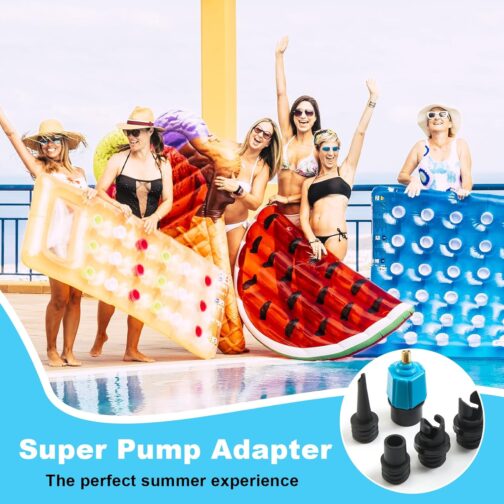 Sup Adapter for Compressor, Sup Pump Adapter with 4 Pieces Gas Nozzle, Inflatable, Portable Sup Valve Adapter for Paddleboards, Inflatable Boats, Kayaks, Stand Up Paddleboards, Swimming Rings – Bild 6