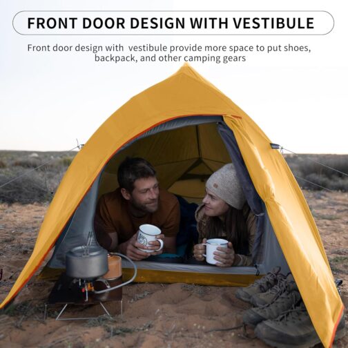 Naturehike Cloud Up 2 Camping Tent Ultralight Tent 2 People 3-4 Season Waterproof Tent for Backpack Hiking – Bild 4