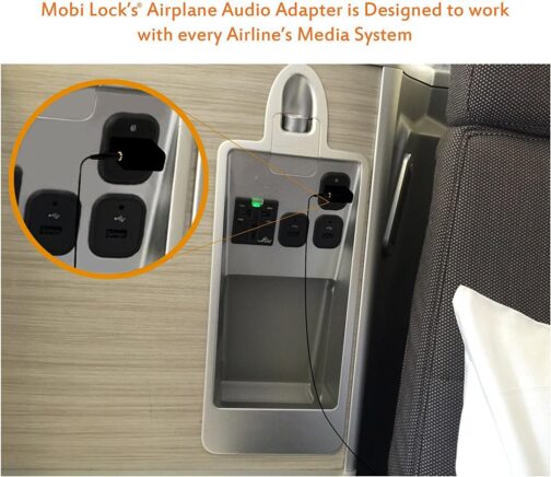 Gold Plated Airplane Flight Headphone Adapters (Pack of 2) | Allows you to use your Earphones with all In-Flight Media Systems | This Airline Plane Headset Converter Enables Great Sound on all Planes – Bild 5